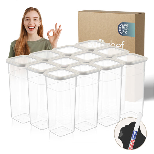 Viola 12 Piece Square Food Storage Container Set  12 x 1850 ml