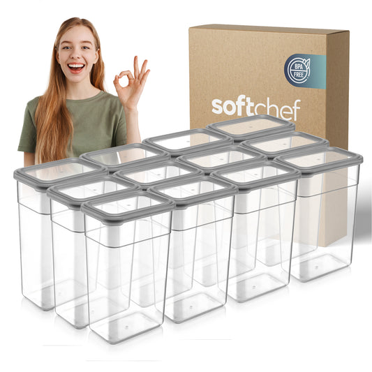 Soft Box Rectangular 12 Piece Food Storage Container Set (12 x 3400 ml)