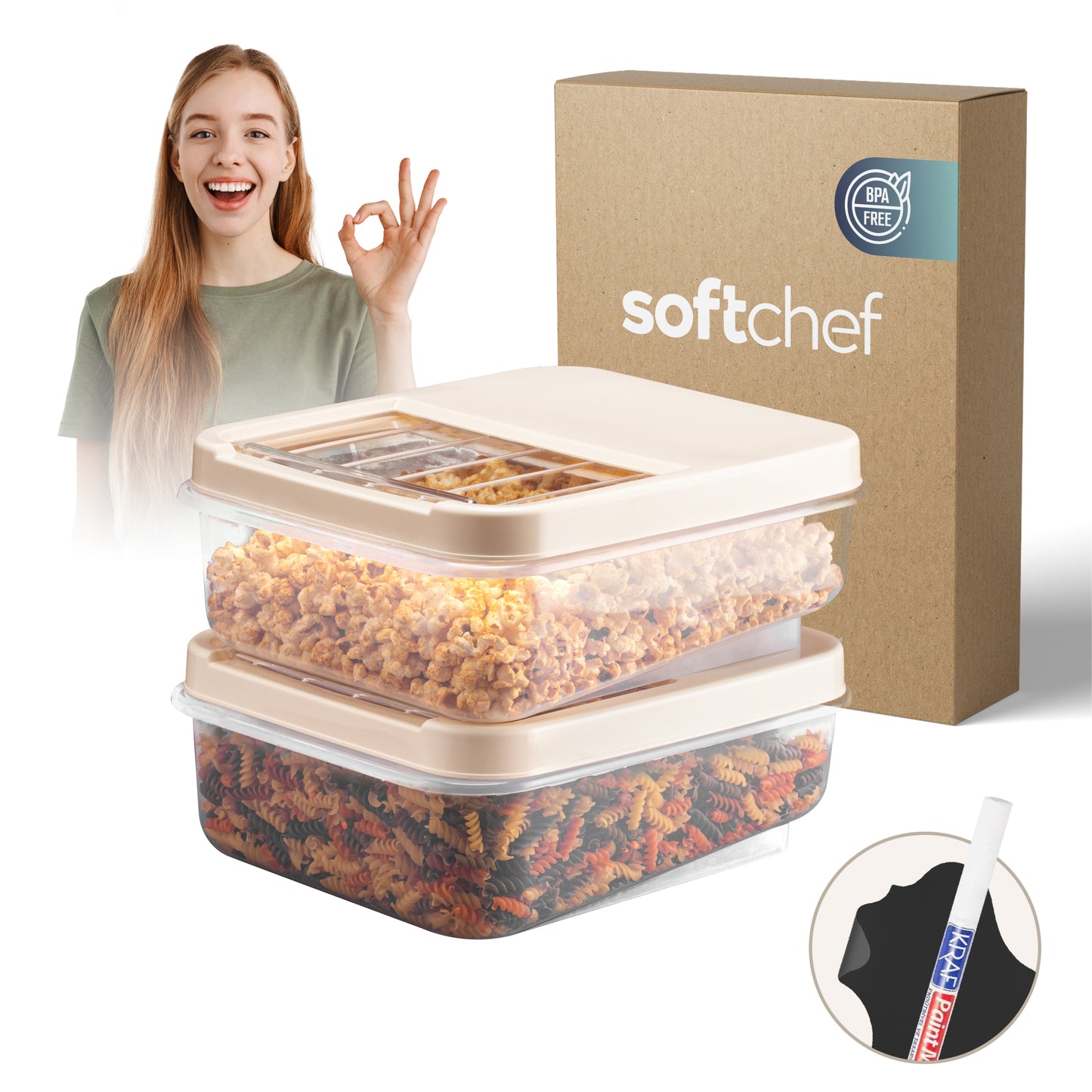 Multi Box 2 Piece 8 L Food Storage Container Set