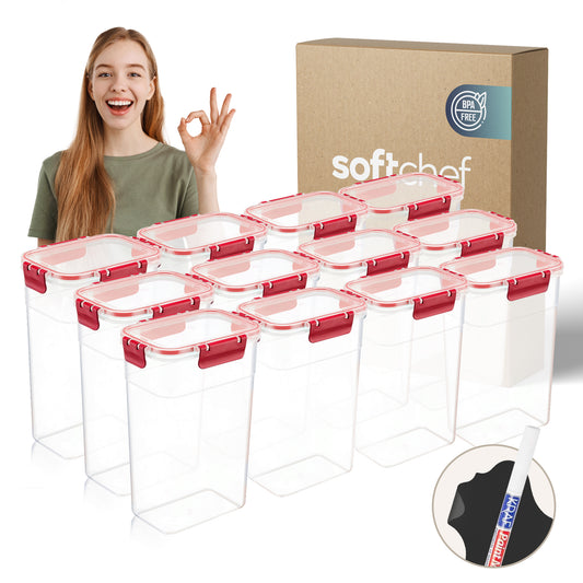 Clara Deep Box 12 Piece Food Storage Container Set (12 × 3400 ml)