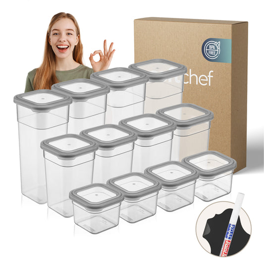 Soft Box Slim Square 12 Piece Set (4 x 680 ml + 4 x 1250 ml + 4 x 1850 ml)