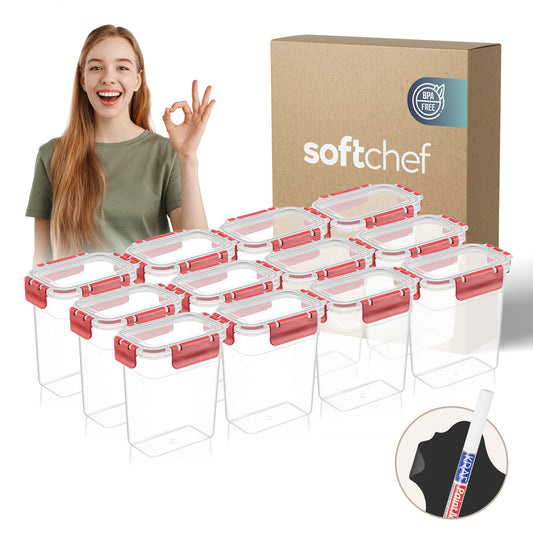 Slim Clara Box Deep 12 Piece Food Storage Container Set (12 × 1100 ml)