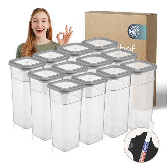 Soft Box Slim Square 12 x 1850 ml Food Storage Containers