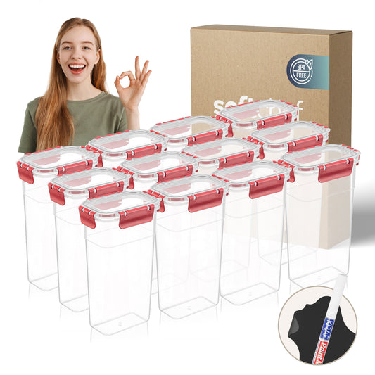 Slim Clara Box Deep 12 Piece Food Storage Container Set (12 × 1580 ml)