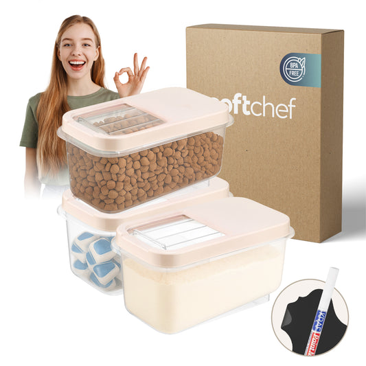 Multi Box 3 Piece 7.5 L Large Food Storage Container Set