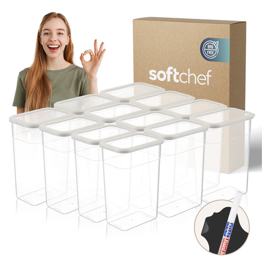 Viola 12 Piece Rectangular Food Storage Container Set 12 x 3400 ml