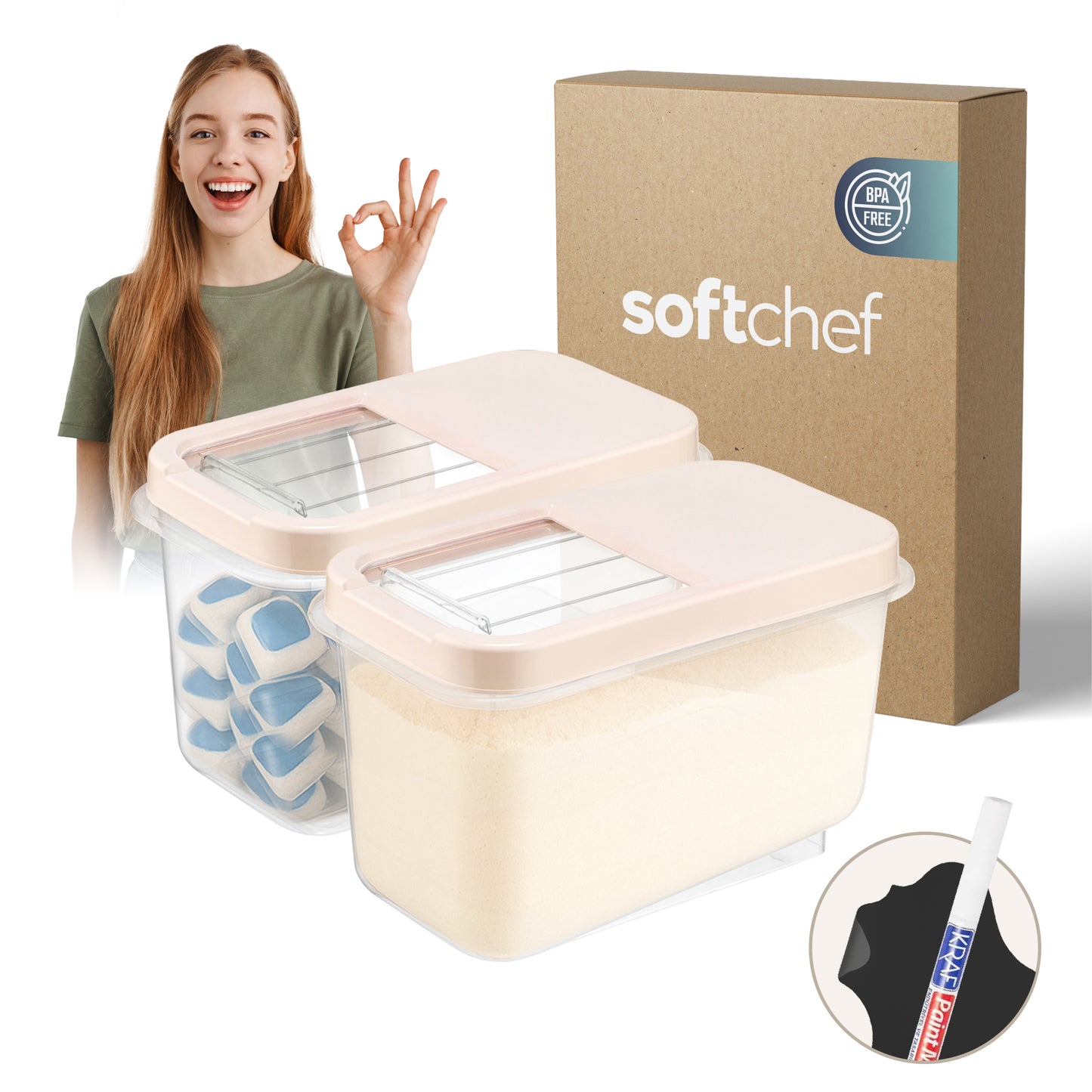 Multi Box 2 Piece 10 L Extra Large Food Storage Container Set