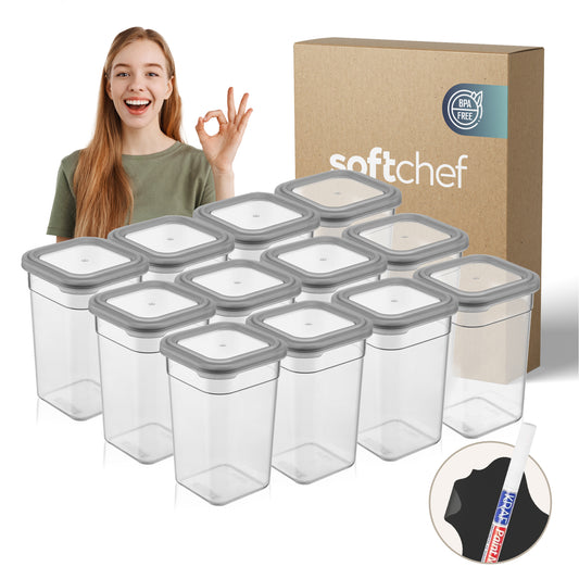 Soft Box Slim Square 12 x 1250 ml Food Storage Containers