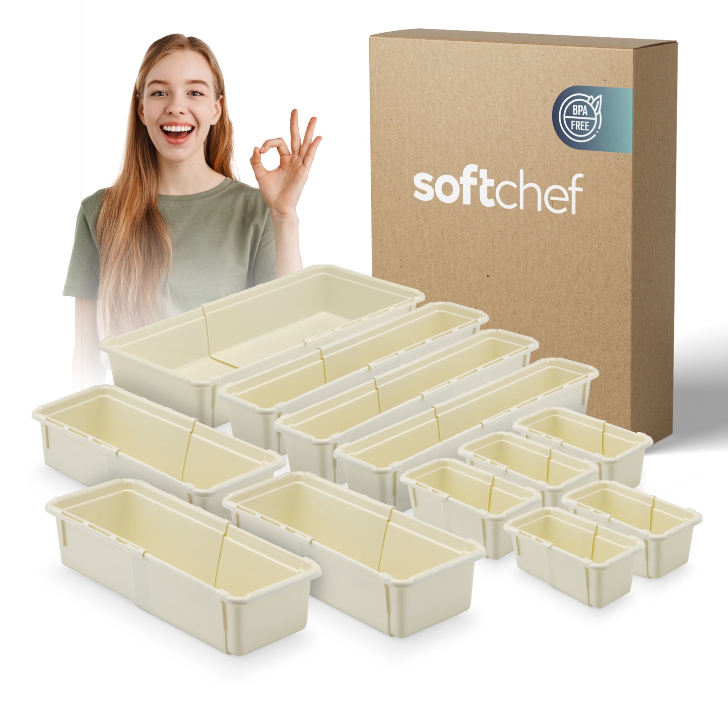 Mini Max - 12 Piece Drawer Organizer Set