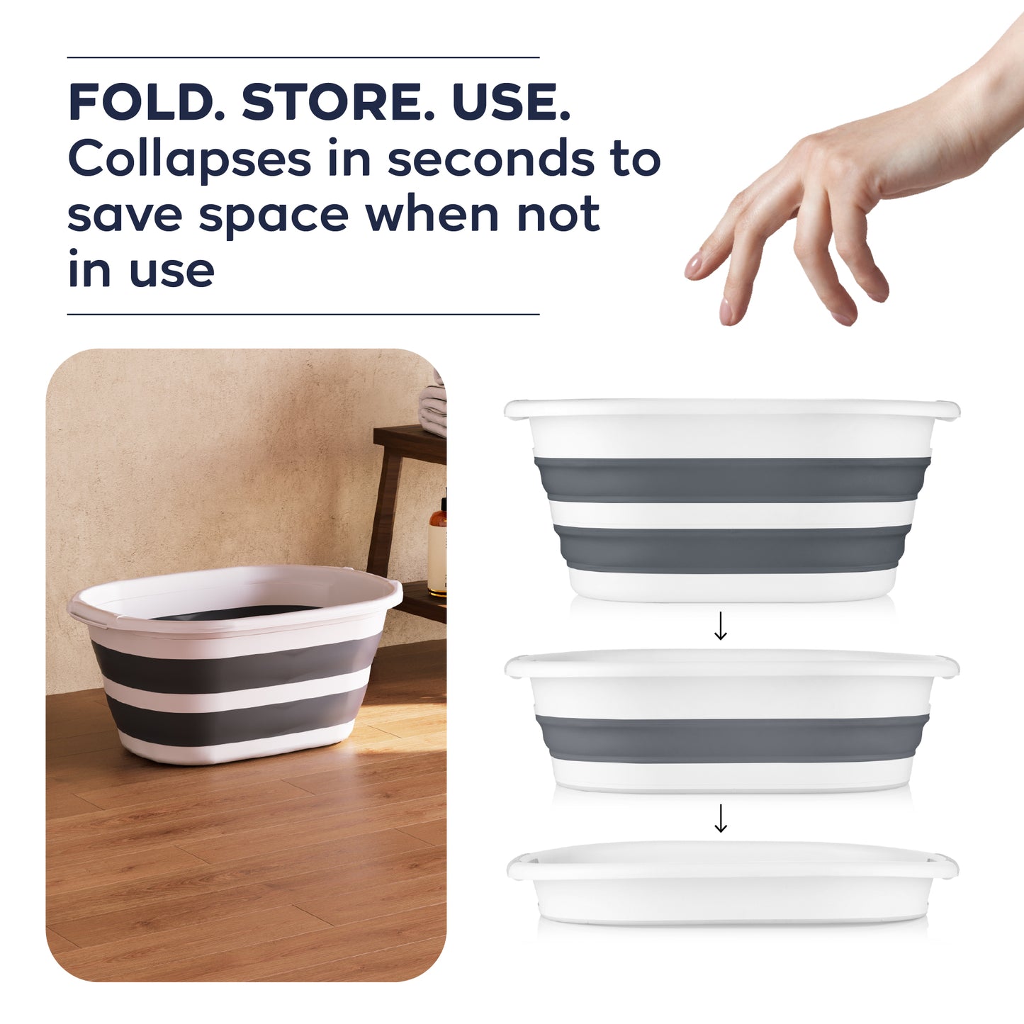 Soft Chef Foldable Laundry Basket – 25L Large Capacity – BPA-Free