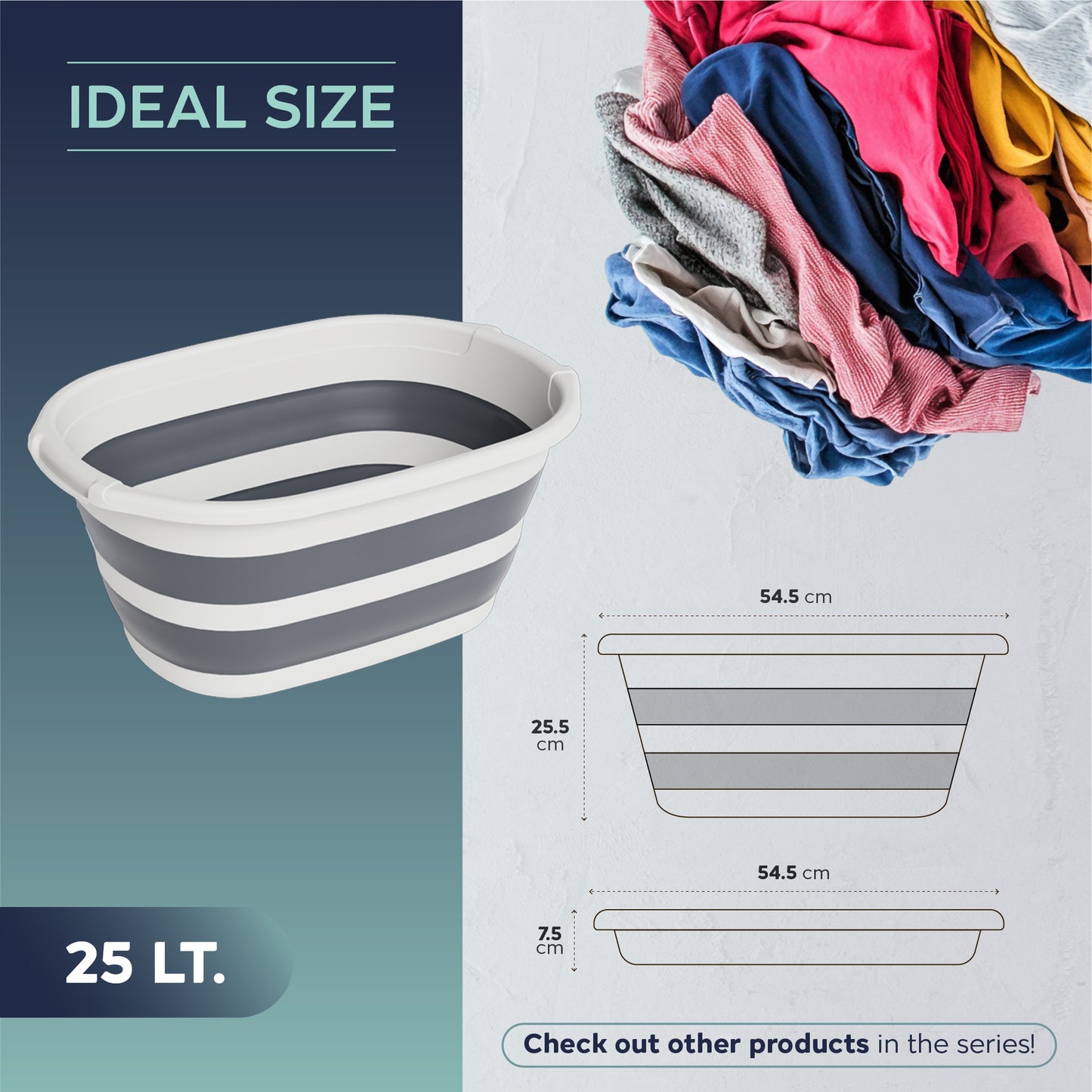 Soft Chef Foldable Laundry Basket – 25L Large Capacity – BPA-Free