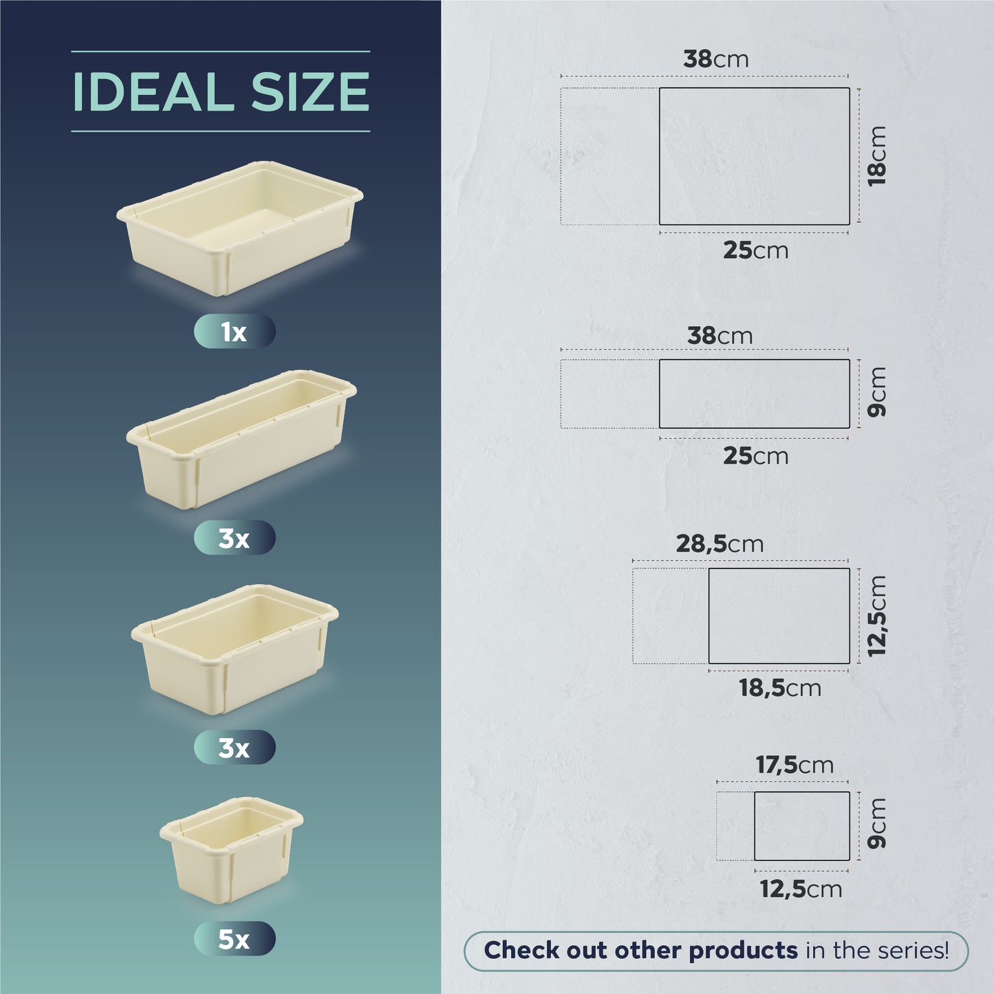 Mini Max - 12 Piece Drawer Organizer Set