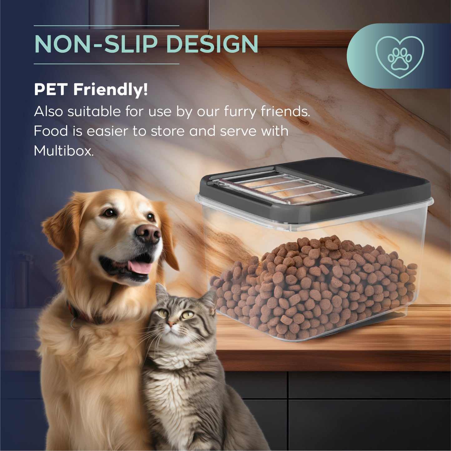 Multi Box 3 Piece 7.5 L Large Food Storage Container Set