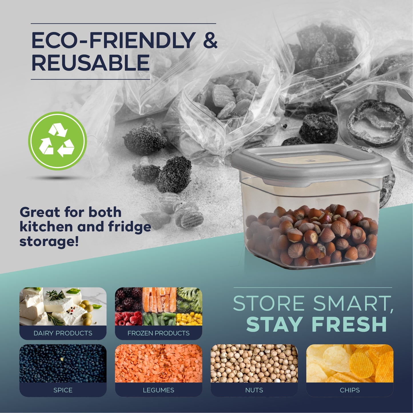 Soft Box Slim Square 12 x 1250 ml Food Storage Containers