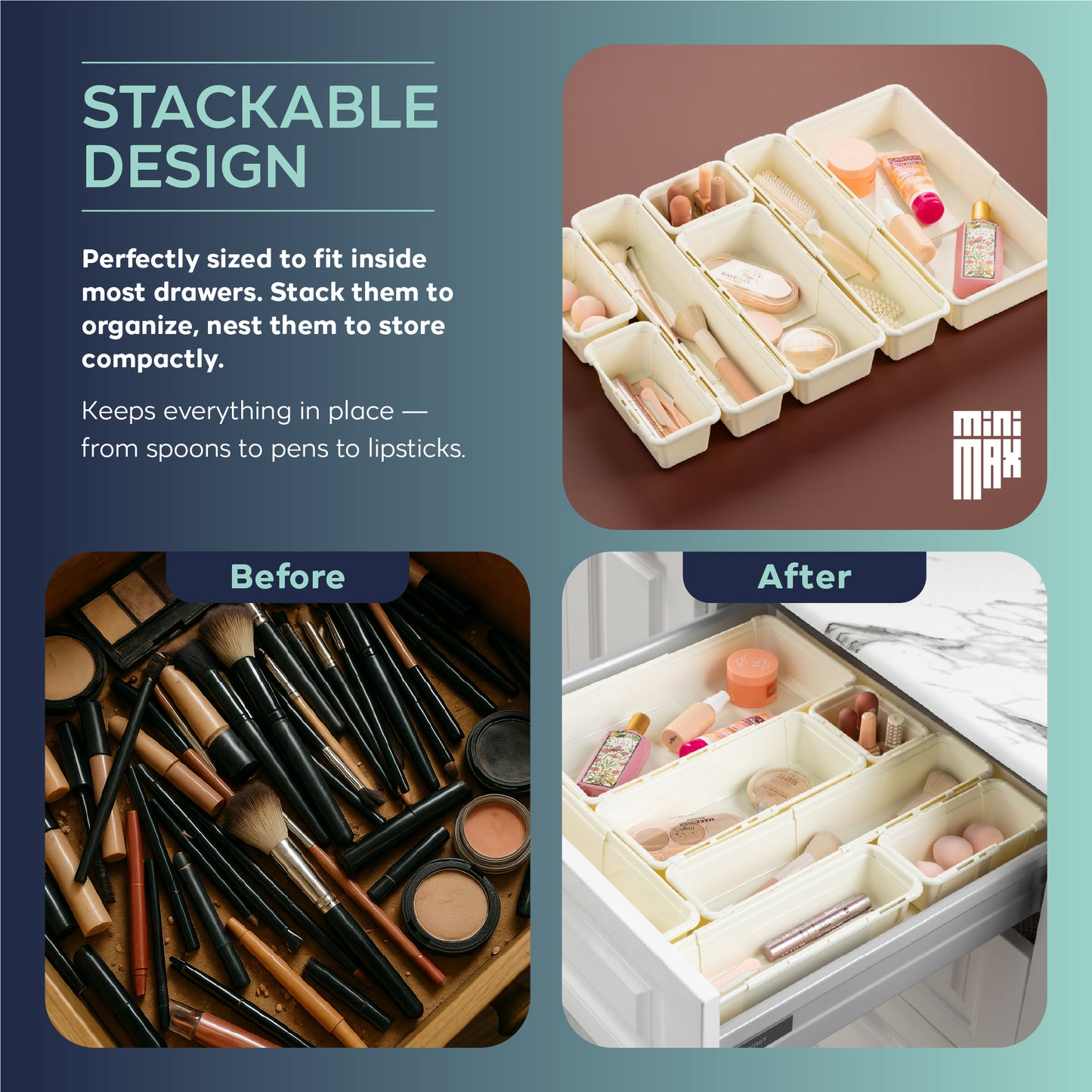 Mini Max - 12 Piece Drawer Organizer Set