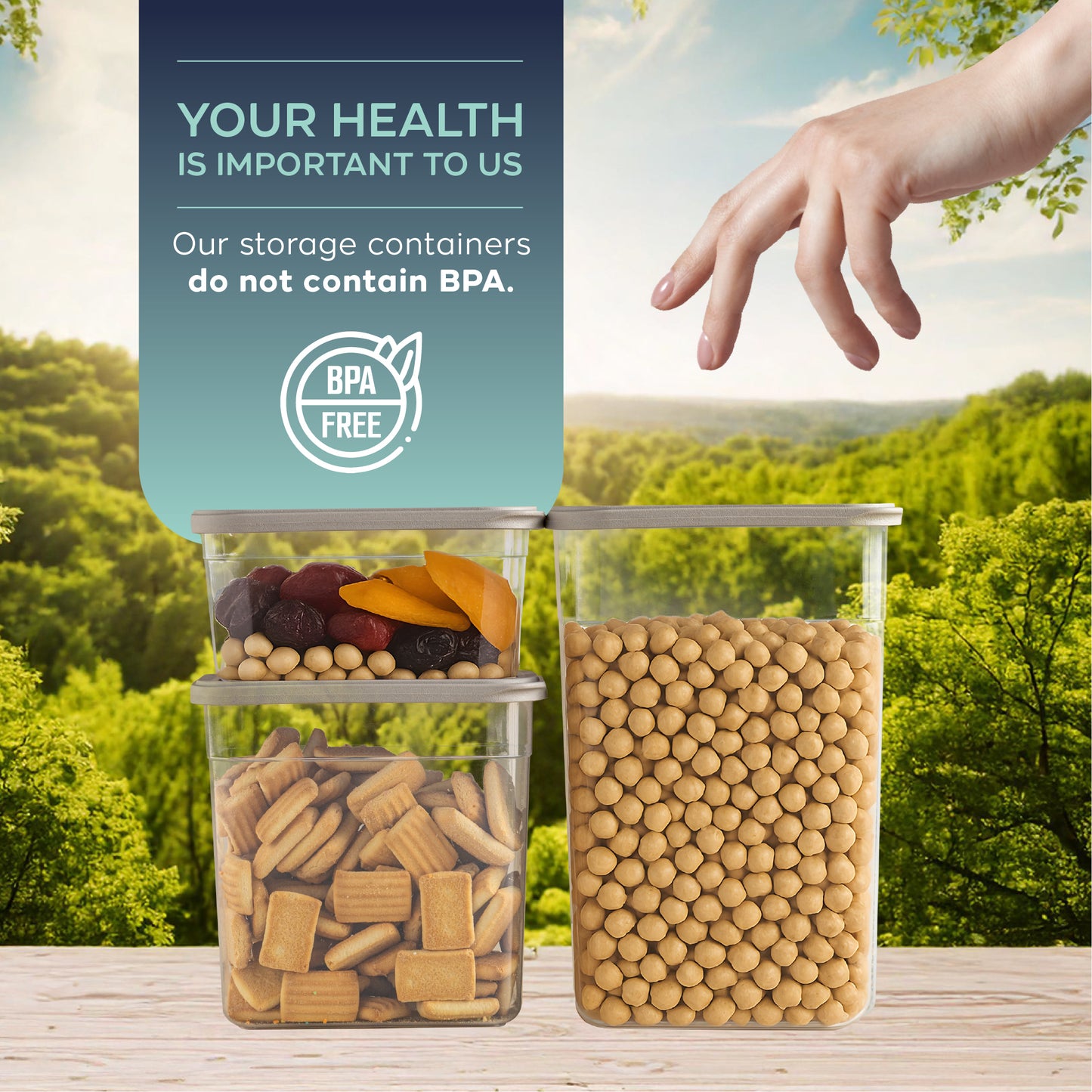 Viola 12 Piece Rectangular Food Storage Container Set 12 x 3400 ml