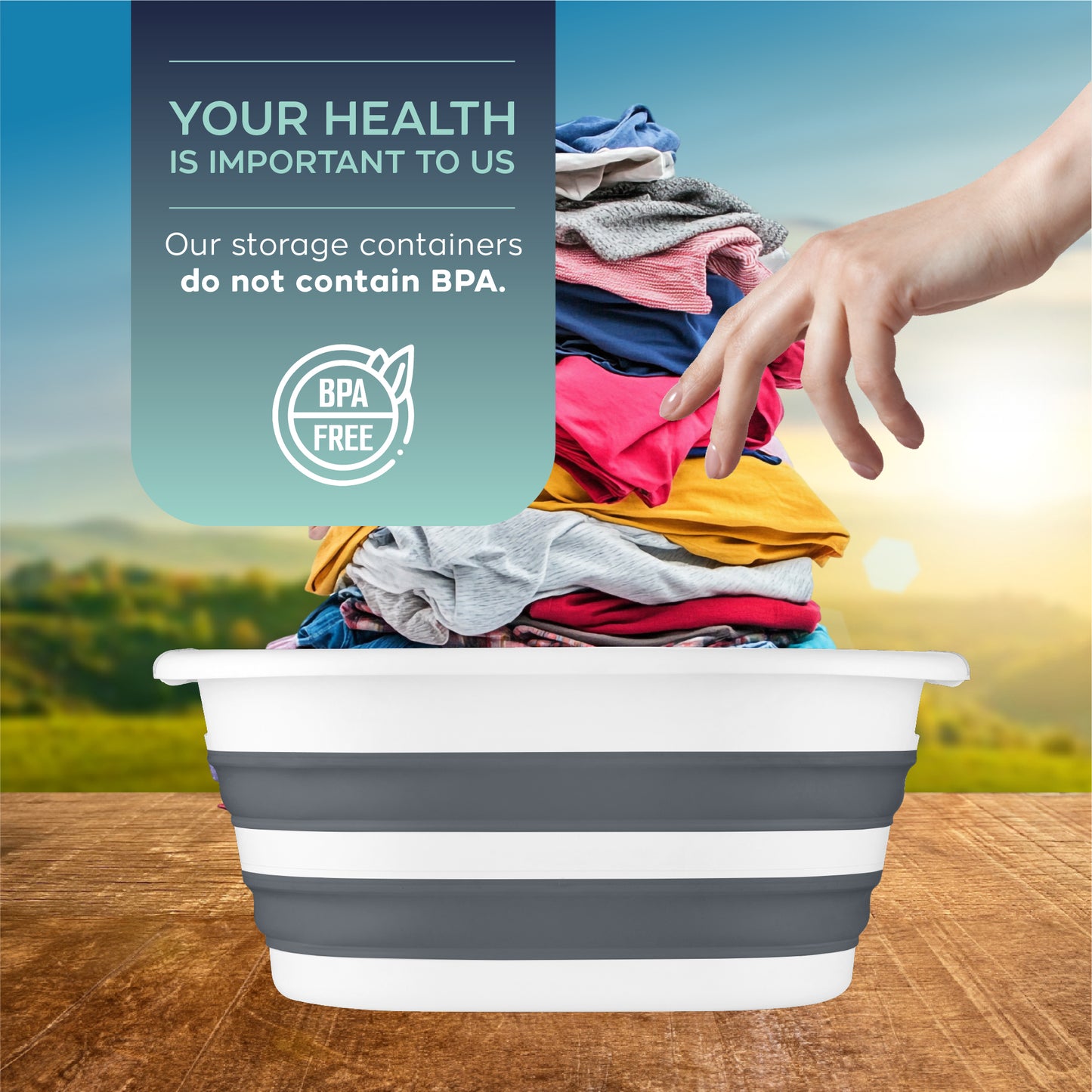 Soft Chef Foldable Laundry Basket – 25L Large Capacity – BPA-Free