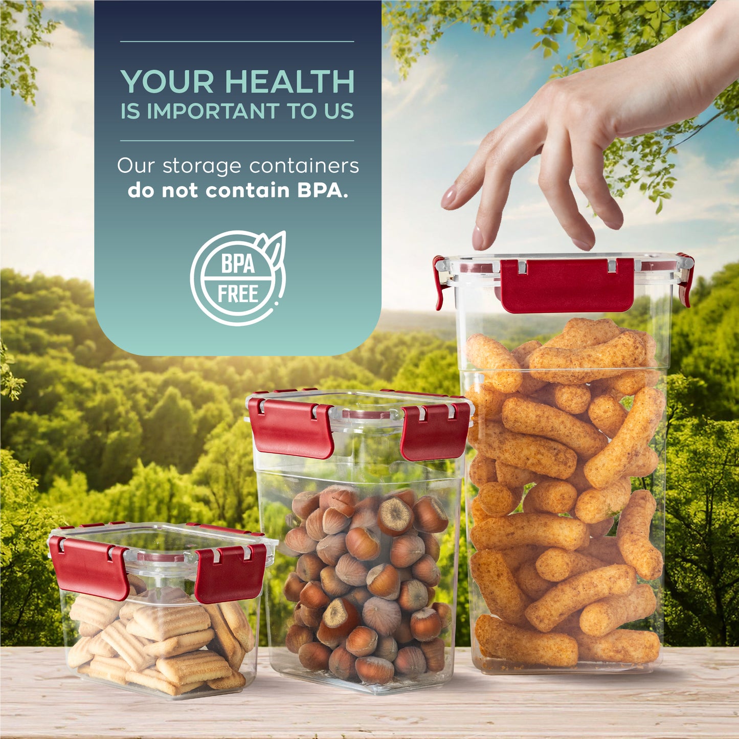 Slim Clara Box Deep 12 Piece Food Storage Container Set (12 × 1580 ml)