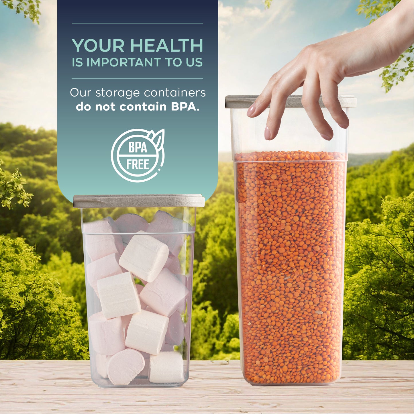 Viola 12 Piece Square Food Storage Container Set 12 x 680 ml