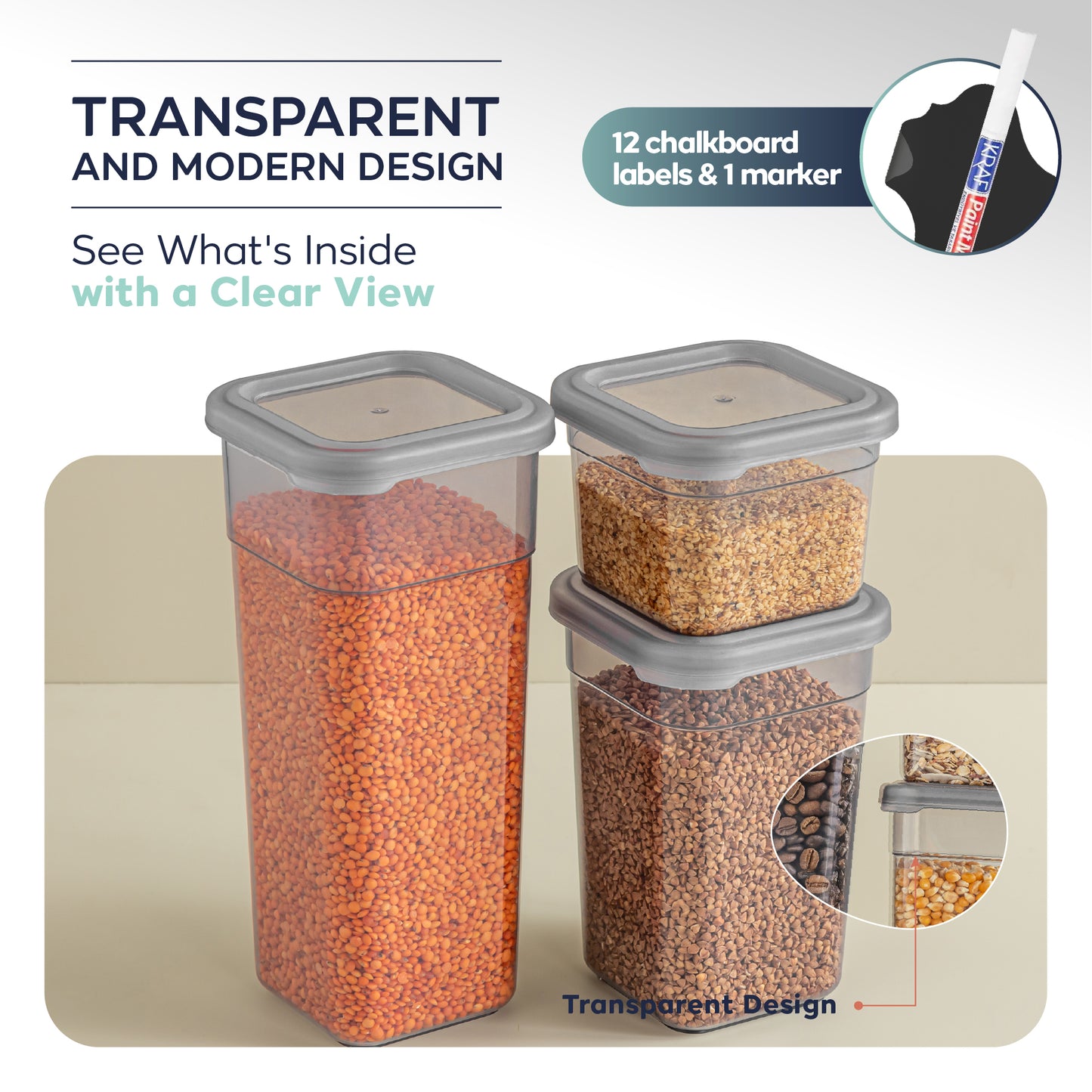 Soft Box Slim Square 12 x 1850 ml Food Storage Containers