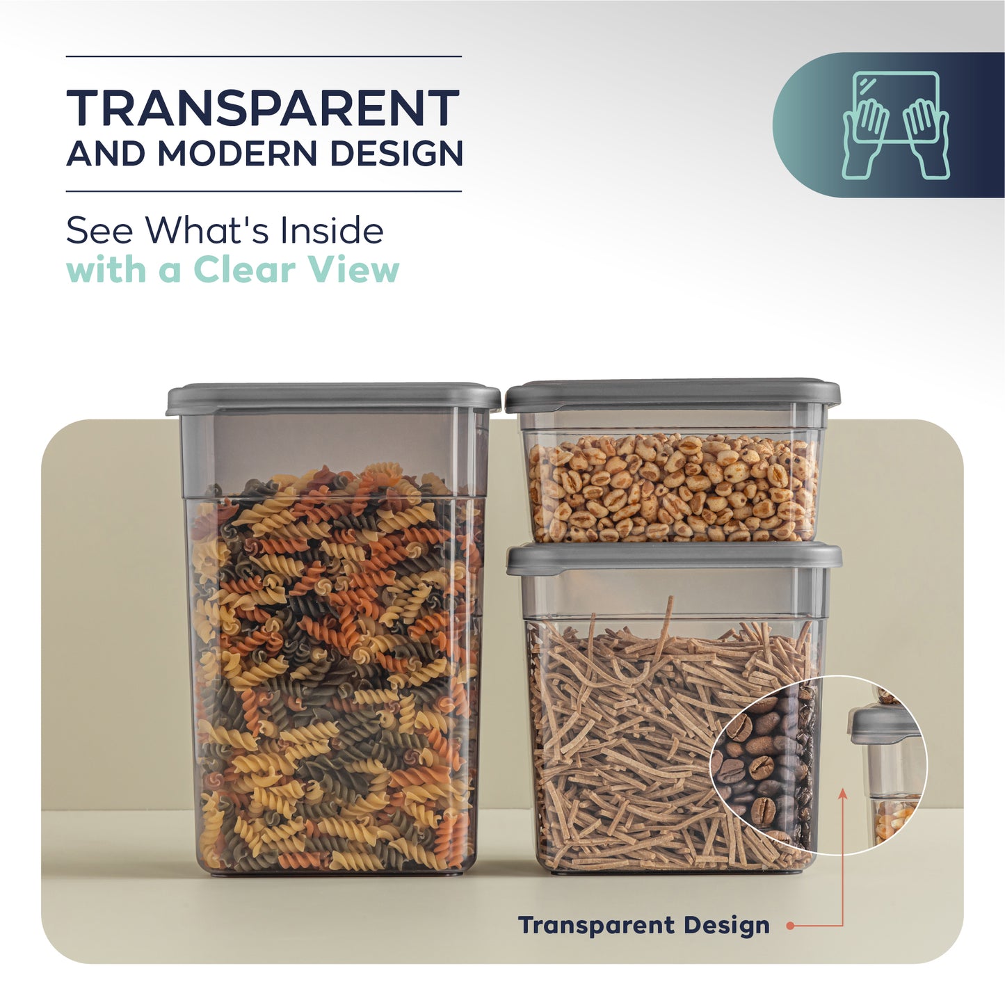 Soft Box Rectangular 12 Piece Food Storage Container Set (12 x 3400 ml)